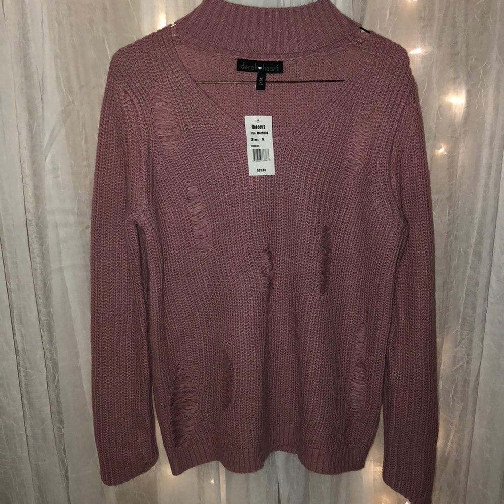 Knitted choker sweater